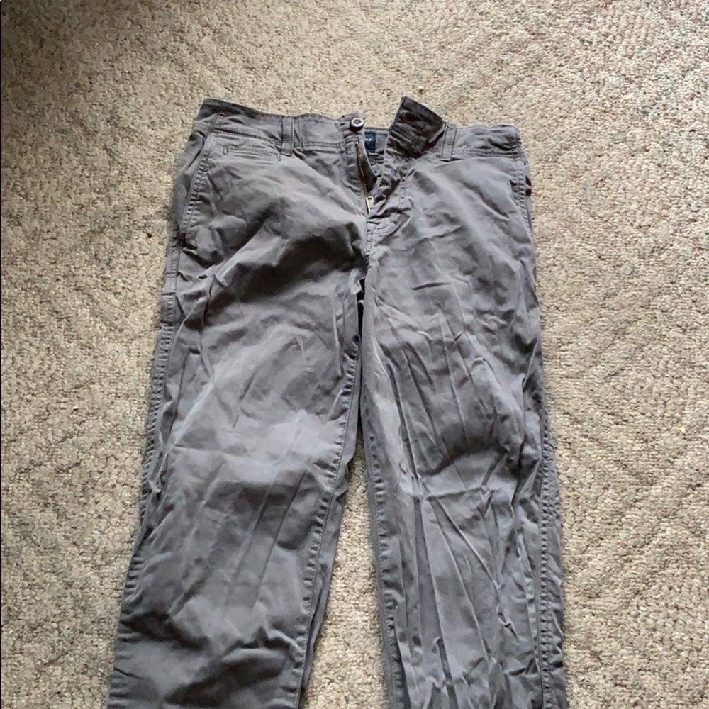 Gray American Eagle Extreme Flex Khakis 29x32
